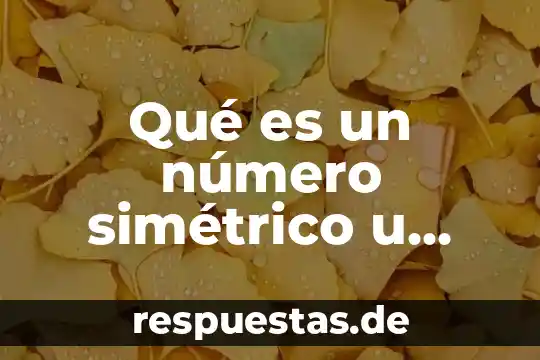 Qué es un duplo de un número 4 Qué es un número simétrico u opuesto