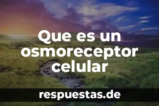 Que es el envejecimiento celular prematuro 8 Que es un osmoreceptor celular
