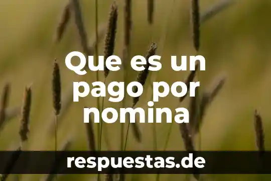 Que es bcp pago 5 Que es un pago por nomina