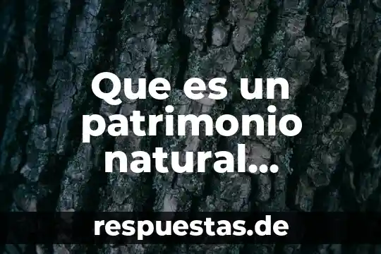 Que es patrimonio cultural del peru para niños 4 Que es un patrimonio natural significa