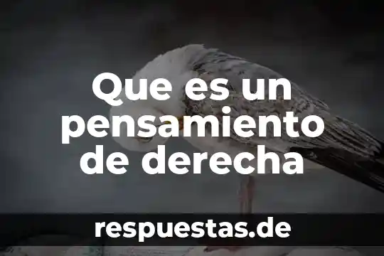 Derecha politica que es 8 Que es un pensamiento de derecha