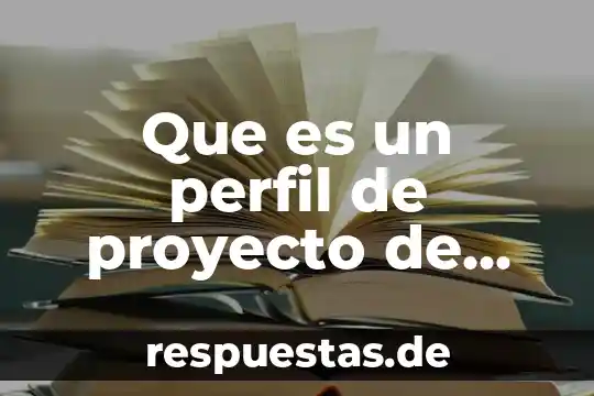 Que es un proyecto seminidustrial 5 Que es un perfil de proyecto de grado