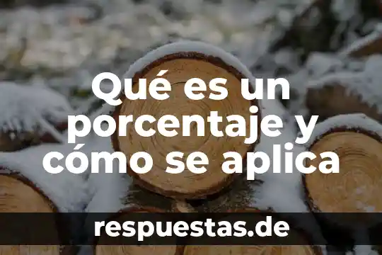 Qué es un porcentaje y cómo se aplica