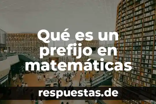 Qué es conocimiento en matemáticas 3 Qué es un prefijo en matemáticas