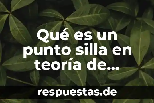 Que es un juegos economicos 6 Qué es un punto silla en teoría de juegos