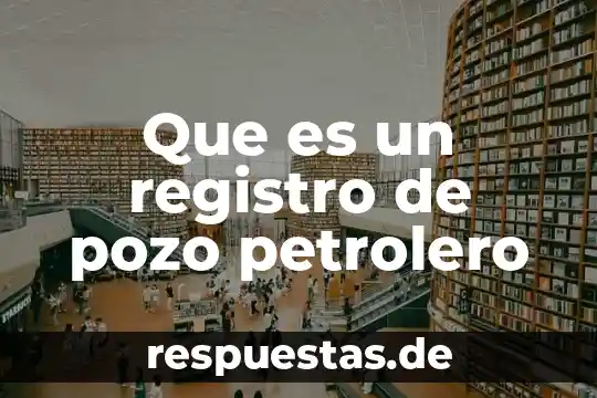 Que es sel registro en libros auxiliares 4 Que es un registro de pozo petrolero