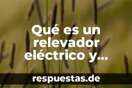 Que es un digrama en plano electrico 4 Qué es un relevador eléctrico y cómo funciona