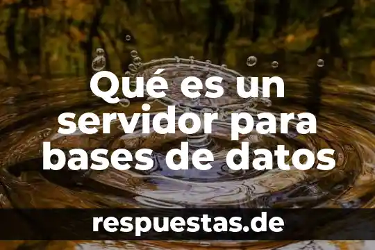 Qué es un servidor para bases de datos
