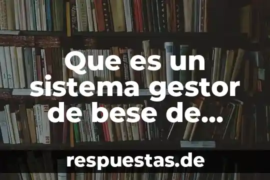 Qué es un gestor de calidad en salud 8 Que es un sistema gestor de bese de detos