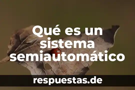 Sistema ético que es definición 4 Qué es un sistema semiautomático