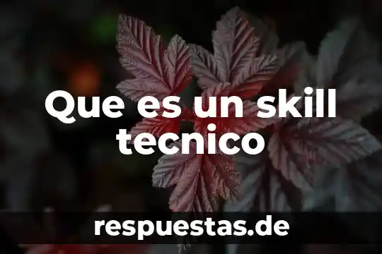 Que es un paro tecnico 7 Que es un skill tecnico