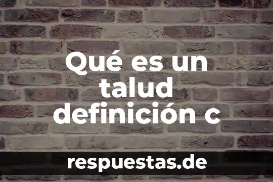 Que es postnatal definicion y concepto 7 Qué es un talud definición c