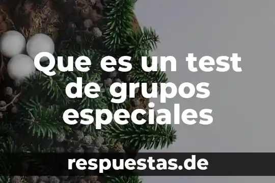 Que es servicio a grupos y convenciones 3 Que es un test de grupos especiales