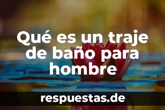Que es bueno para ir al baño 8 Qué es un traje de baño para hombre