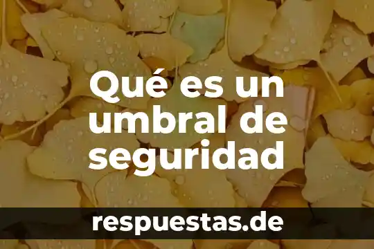 Qué es umbral arquitectura 6 Qué es un umbral de seguridad
