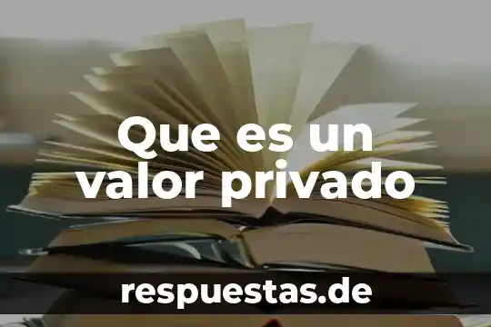 Que es sistema operativo privado concepto 8 Que es un valor privado