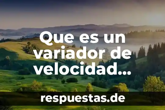 Que es velocidad y rapidez fisica 6 Que es un variador de velocidad mecanico