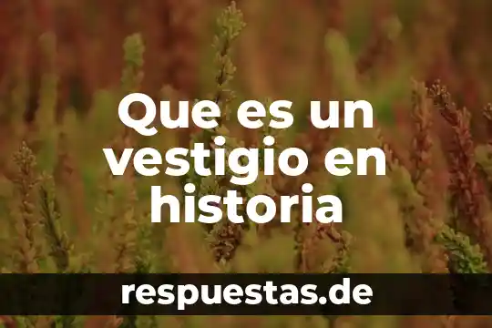 Que es historia en yahoo 6 Que es un vestigio en historia