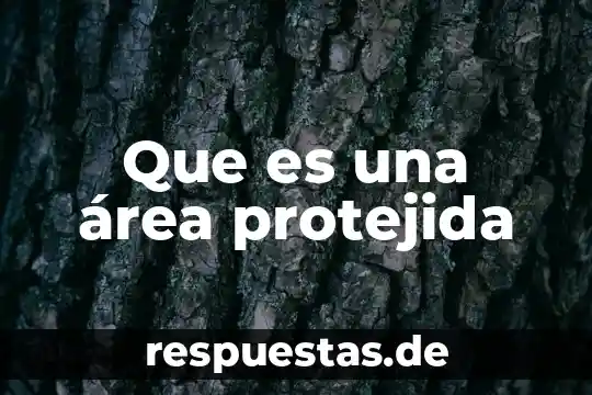 Qué es importante la planeación 8 Que es una área protejida
