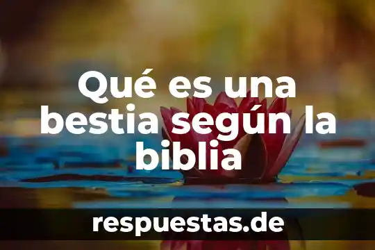 Biblia que es el seno de abraham 5 Qué es una bestia según la biblia