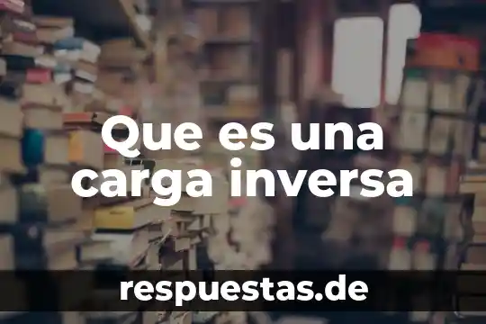 Que es literatura inversa 3 Que es una carga inversa
