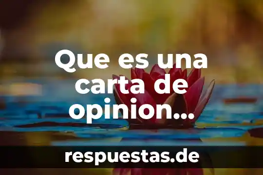Enciclopedia financiera que es economica 8 Que es una carta de opinion enciclopedia