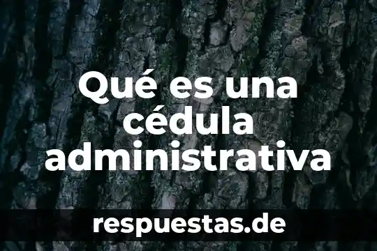 Que es cedula de identidad en mexico como tramitarla 4 Qué es una cédula administrativa