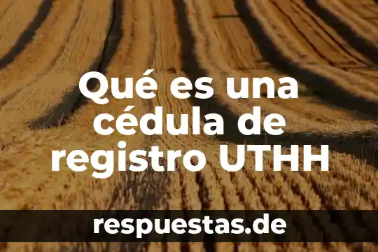 Que es cedula de identidad en mexico como tramitarla 3 Qué es una cédula de registro UTHH