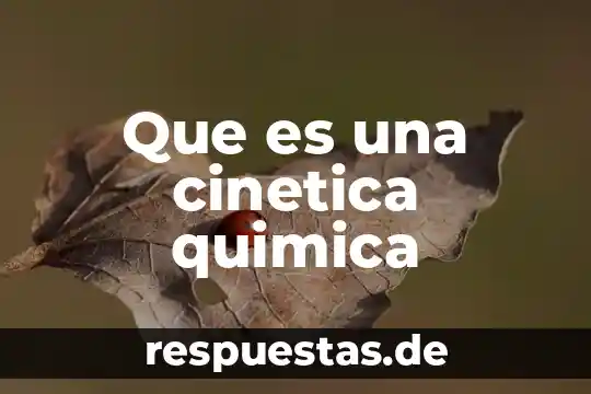 Que es una cinetica quimica