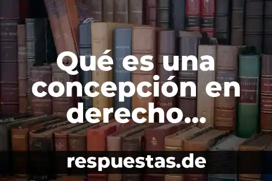 Que es concepcion de sociedad 3 Qué es una concepción en derecho administrativo