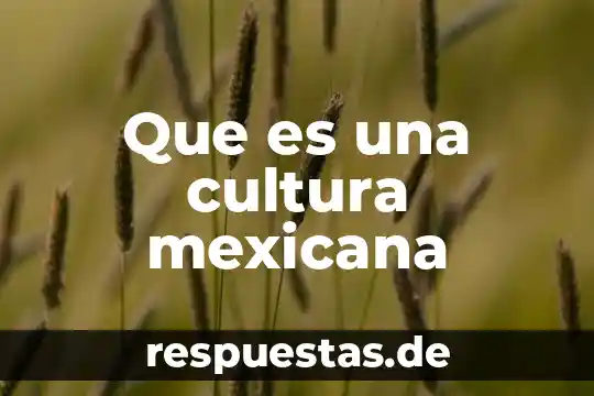 Por que es importante la cultura en una región 6 Que es una cultura mexicana