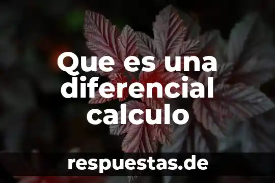 Qué es método por aproximación en cálculo diferencial definición 5 Que es una diferencial calculo