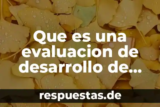 Que es el desarrollo de las habilidades intelectuales básicas 4 Que es una evaluacion de desarrollo de habilidades directivas