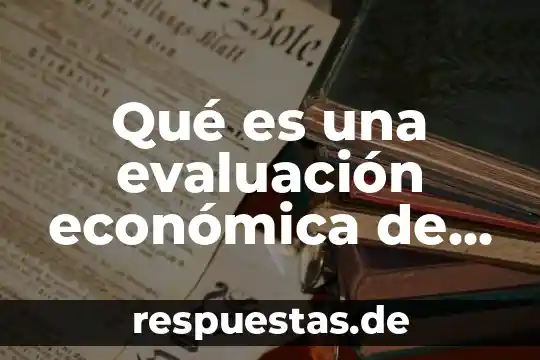 Qué es una evaluación económica de un proyecto