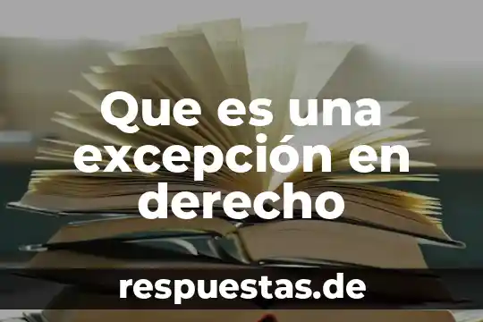 Sociedad legal que es 7 Que es una excepción en derecho