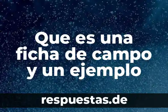 Que es la materia para la metafísica ejemplo 6 Que es una ficha de campo y un ejemplo