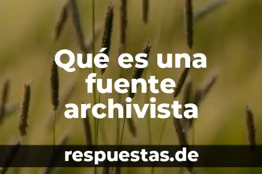 Que es una fuente de informacion estadistica 4 Qué es una fuente archivista
