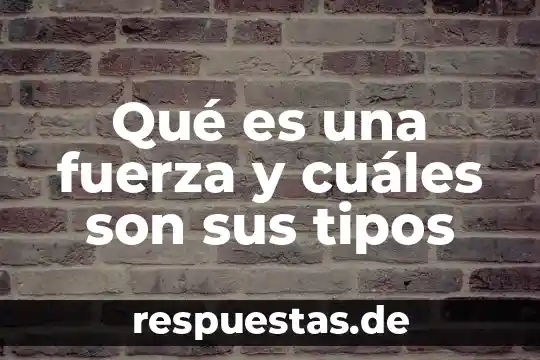 Qué es la bilirrubina y cuáles son sus valores normales 5 Qué es una fuerza y cuáles son sus tipos