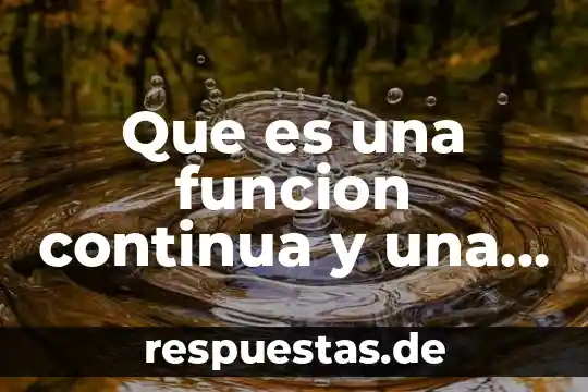 Que es mejora continua como departamento en un restaurante 8 Que es una funcion continua y una discontinua