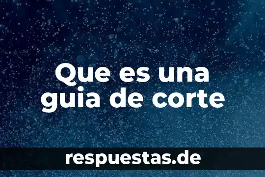 Que es una guia de planta 3 Que es una guia de corte