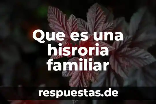 Que es sociedad familiar 8 Que es una hisroria familiar