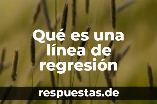 Para que es el trameel sol gotas 5 Qué es una línea de regresión