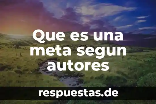Técnica que es autores 4 Que es una meta segun autores