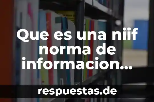 Que es una subsidiaria segun niif 7 Que es una niif norma de informacion financiera concepto