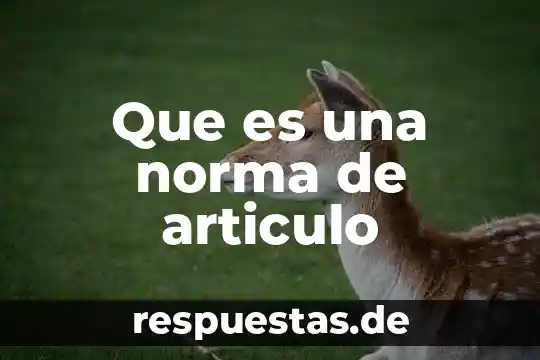 Qué es una feria ambiental 7 Que es una norma de articulo