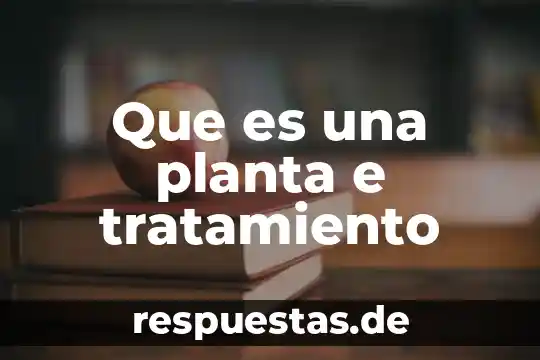 Qué es una planta de saneamiento 7 Que es una planta e tratamiento