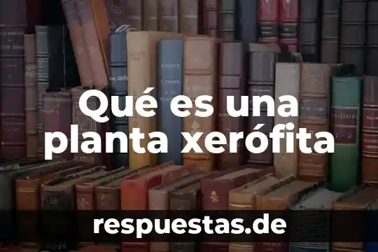 Que es librabza en la planta de emergencia 7 Qué es una planta xerófita