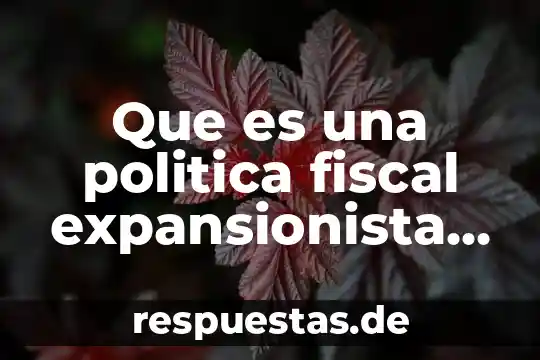 Qué es la TFTC en fiscal significado 3 Que es una politica fiscal expansionista y dar un ejemplo
