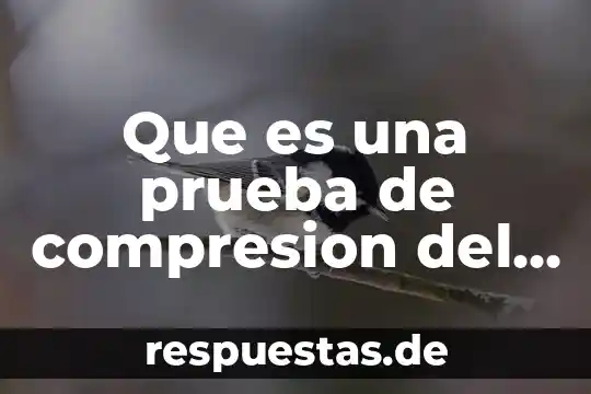 Que es una prueba de compresion del motor