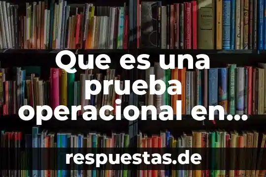 Qué es una definición de una variable operacional 7 Que es una prueba operacional en una empresa
